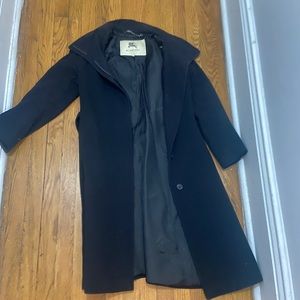 Burberry black wool coat, size 4, made in Italy